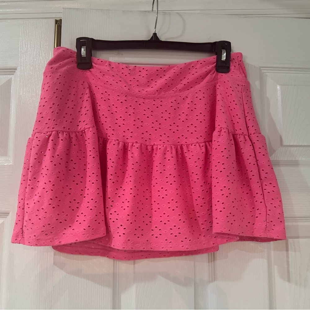 Lilly Pulitzer Pink Eyelet Mini Skirt